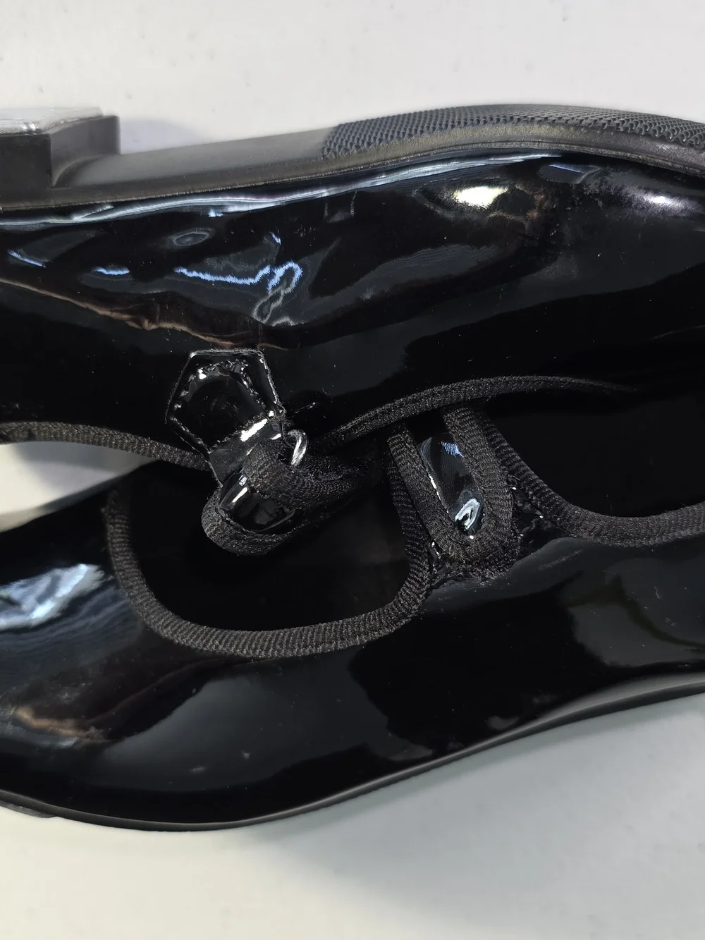 Black Patent Mary/ Molly Jane Tap Dance Jazz Shoes Adj. Strap Big Girl Sz 2.5